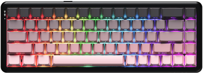 Klawiatura przewodowa Ajazz AK680 MAX Magnetic Rice Switch USB Czarny/Różowy (AK680-M-GP-A)