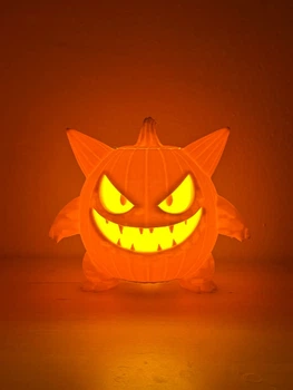 Нічник (Лампа) "Гарбуз Генгар" (Gengar Pumpkin) для Хелловіну. Aivory