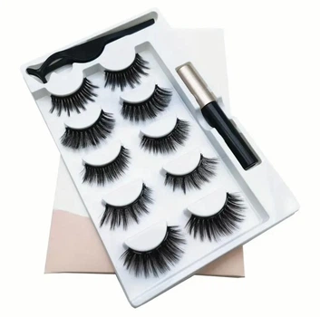 Магнитные ресницы Eyelash set 05 разные эффекты, с магнитной подводкой, 5 пари