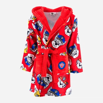 Детский махровый халат для мальчика Disney Paw Patrol HY20040 98 см Красный (3609088256445)