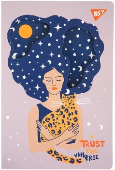 Тетрадь Yes А4 40 листов с высечкой Trust the universe линия (682015)