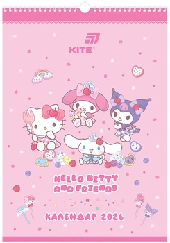 Настенный перекидной календарь-планер Kite Hello Kitty А3 на 2026 год (HK26-440)