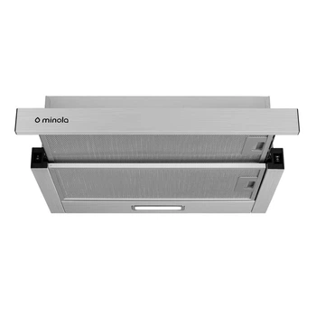 Кухонная вытяжка Minola HTL 514 I LED, нержавеющая сталь телескопическая выдвижная встраиваемая в шкаф, 50 см