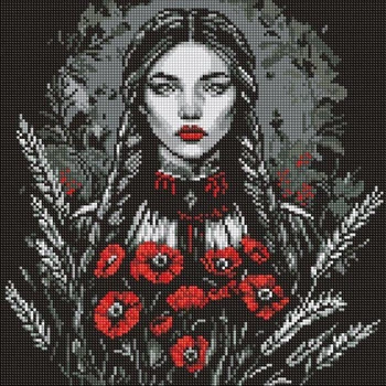 Алмазна мозаїка Жіноча сила 40х40 Ідейка (AMO8223)