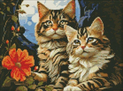 Алмазная мозаика Волшебные котята 30х40 см Идейка (AMO7853)