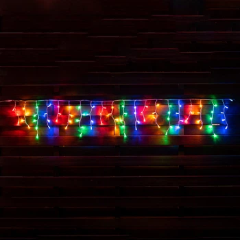 Электрогирлянда-штора LED уличная Yes Fun 80 ламп IP 65 многоцветная белый провод (801169)