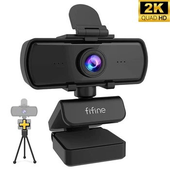 Веб камера 2K Fifine K420 для комп'ютера з мікрофоном + штатив