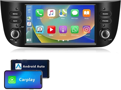 Штатная автомагнитола GOFORJUMP для FIAT Punto / 7" / Сенсорная / 1/32Гб / Android 13 / Apple CarPlay / Android Auto / Bluetooth / WI-FI / GPS / USB