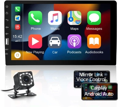 Автомагнитола OiLiehu SH1AM10O / 9" / Сенсорная / Apple CarPlay / Android Auto / Bluetooth / FM / USB / AUX / 1DIN Б/В