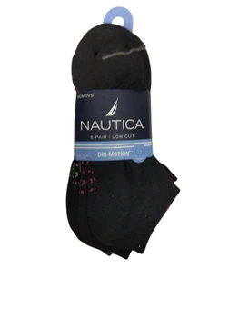 Набір низьких жіночих шкарпеток Nautica, 6 пар, чорні, розмір (US 4-10) (EU 35-41)