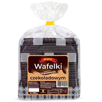 Вафли M&K Wafelki w polewie Czekoladowym Шоколад 300 г