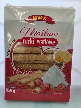 Трубочки вафельні M&K Maslane rurki waflowe 350 г