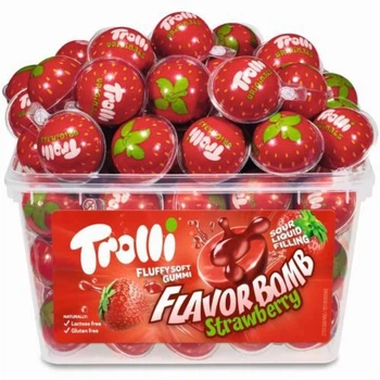 Конфеты мармелад Trolli Flavor Bomb Strawberry 60 штук 1128 г