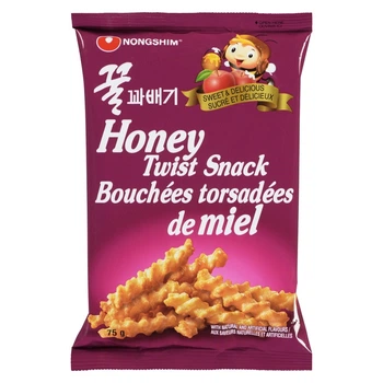 Чипси медовые Nongshim Twist snack Honey Flavoured Honey&Apple 75 г