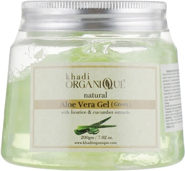 Натуральный гель Алоэ Вера для волос и кожи (зеленый) - Khadi Organique Aloevera Gel (Green) 200g (750439-52292)