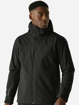 Куртка демисезонная с капюшоном мужская Regatta Coriver RMP449-808 L Черная (5063516129042)