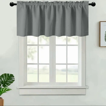 Штора фиранка короткая 150x40см Серый