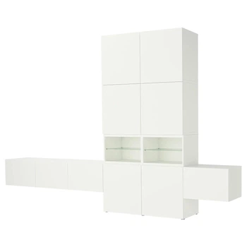 Телевізійна шафа ІКЕА BESTÅ 360x42x231 см Lappviken White (s89612092)