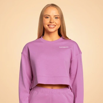BeastPink Жіночий світшот Grace фіолетовий L - GymBeam BeastPink