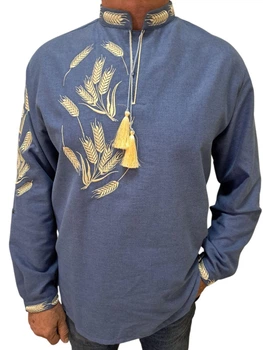 Вишиванка чоловіча Козацька 4 Синя 3XL