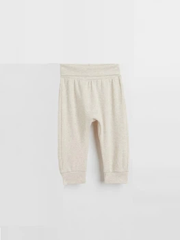 Брюки H&M 68см светло бежевый меланж 910814307