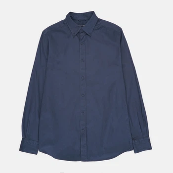 Рубашка хлопковая мужская Massimo Dutti 166220420p09 S Темно-синяя (1000000044490)