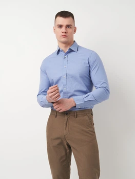 Рубашка хлопковая мужская Massimo Dutti 153445403p09 S Голубая (1000000044463)