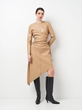 Платье миди осеннее женское Missguided dd931079p07 40 Бежевое (KC1000000043698)