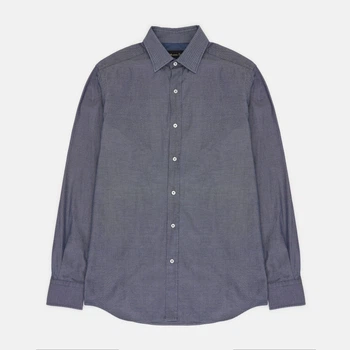 Рубашка хлопковая мужская Massimo Dutti 120318405p09 S Синяя (1000000044492)