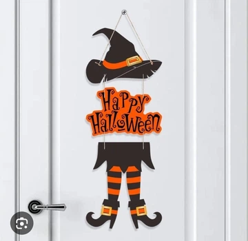 Декорація для дверей "Відьма" на Хелловін, Halloween
