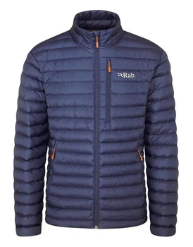 Чоловічий легкий пуховик Rab Microlight Jacket, Deep Ink (Marmalade), LRG