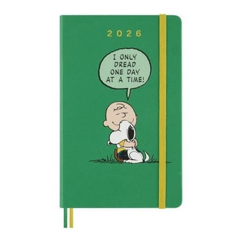 Щоденник Moleskine 2026 Peanuts середній, тверда обкл., зелений (DHPE12DC3Y26)