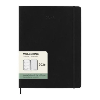 Еженедельник Moleskine 2026 большой, мягкая обл., черный (DSB12WN4Y26)