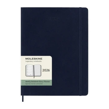 Еженедельник Moleskine 2026 большой, мягкая обл., сапфир (DSB2012WN4Y26)