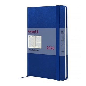 Ежедневник Axent 2026 Partner Strong, 145x210 мм, классический синий (8819-26-38-A)