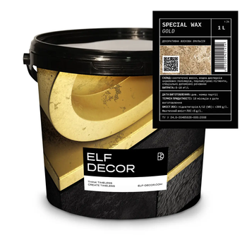 Металлизированный декоративный воск Elf Decor Special Wax Золото 1л