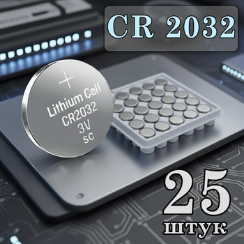 Батарейка таблетка 25 штук на блістері TMI CR 2032 3V