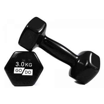 Гантели для фитнеса с виниловым покрытием Gemini Sport GD-3.0BK 2 шт по 3 кг