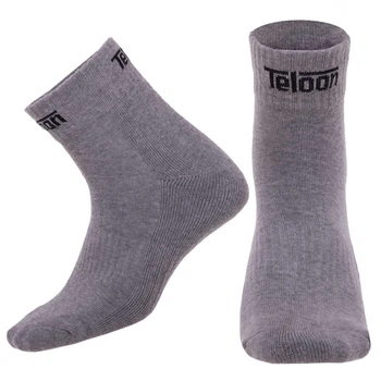 Носки спортивные мужские высокие TELOON TSS001 39-44 (нейлон, хлопок, серый)