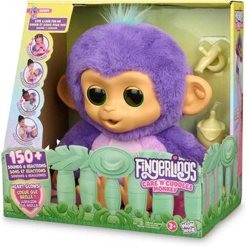 Интерактивная обезьянка Санни Interactive Baby Monkey Sunny Sounds and Reactions, Heart Lights WowWee 3191