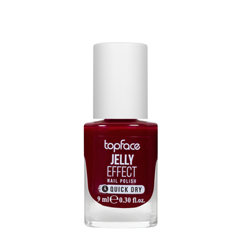 Лак для ногтей topface Jelly Effect Nail Polish быстросохнущий PT110 , 61 Бордовый