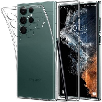 Etui plecki Spigen Liquid Crystal do Samsung Galaxy S22 Ultra Transparent (8809811855470) (955555911057501) - Outlet