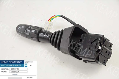 Автозапчастина Переключатель поворотов-света CHEVROLET LACETTI (с противотуманками) 96387324 KEMP