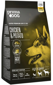 Sucha karma dla psów PrimaDog z kurczakiem i ziemniakami 10 kg (6430069588791)