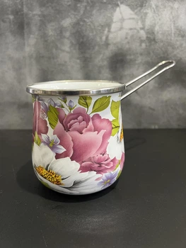 Емальована турка Interos 2545 "Півонія" 0.6л.
