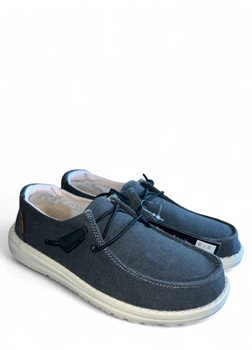 Женские мокасины Hey Dude Wendy Chambray off black Размер 36, Стелька 23.2 см Серый
