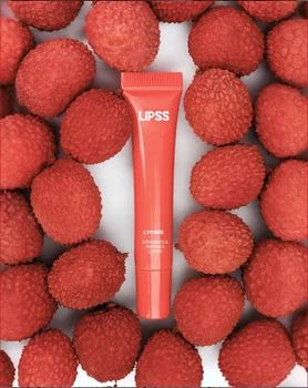 Lipss Lipper блиск Lychee Spritz кораловий із золотистими блискітками обʼєм губ (4101)