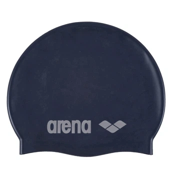 Детская шапочка для плавания Arena Classic Silicone JR, тёмно-синяя, универсальная (91670-071)