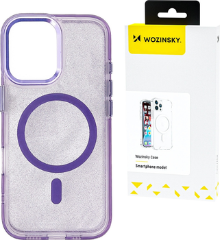 Etui plecki Wozinsky Glitter Case with Mag Safe do Samsung Galaxy S25 Ultra Purple (5907769369360)
