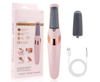 Электрическая пемза для ног Flawless Pedi с 2 роликами от аккумулятора, аппарат для педикюра, шлифовальная пилка для стоп